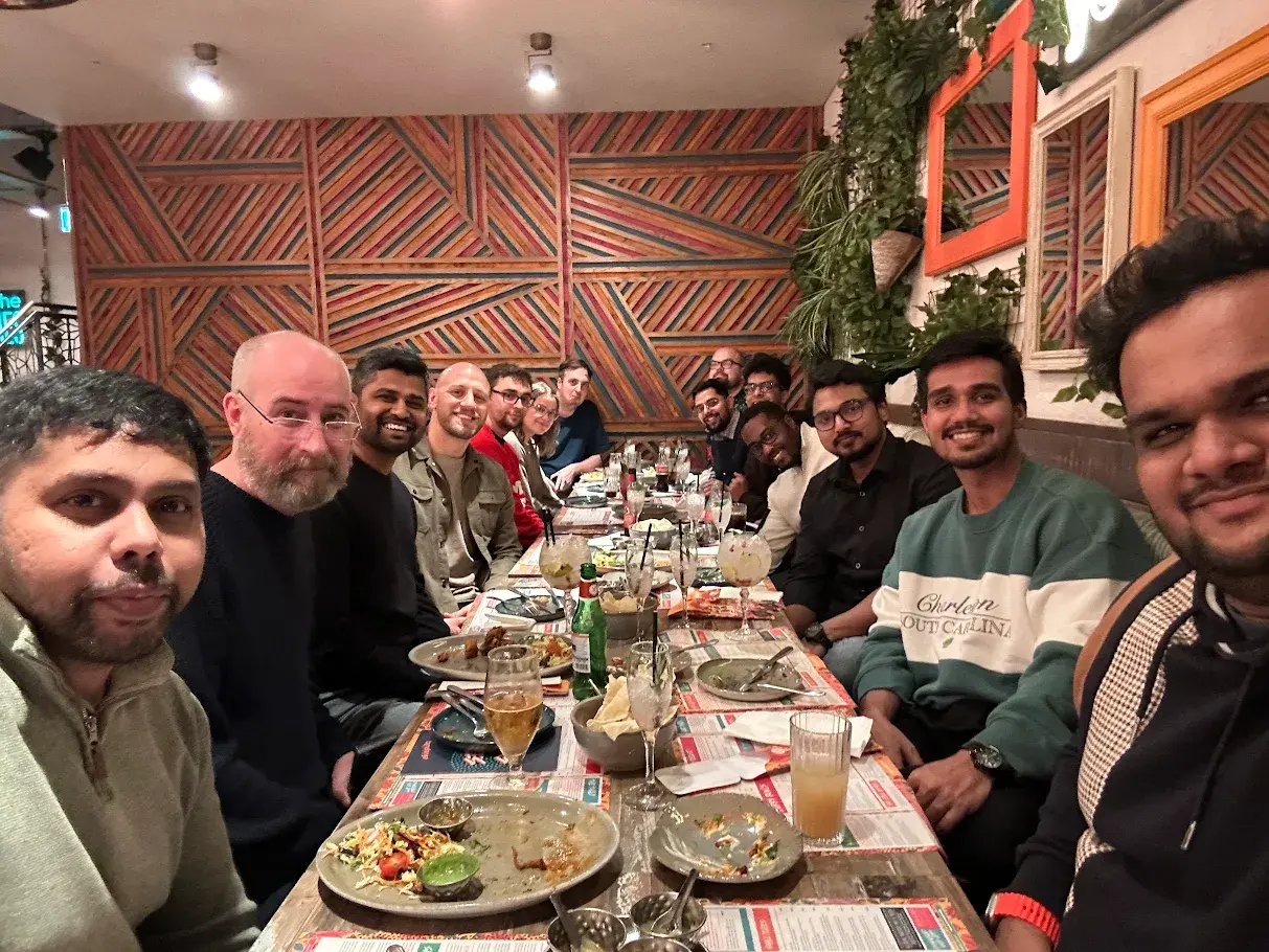 Christmas meal with team